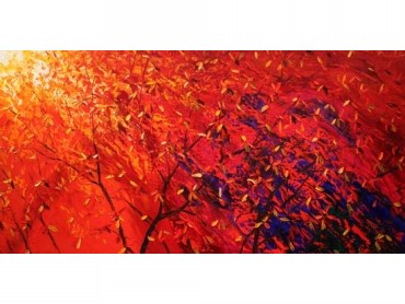 Autumn Rustling Leaves - abstract art