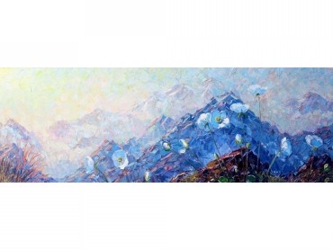 Mount Cook Lilies in the morning light impressionistic